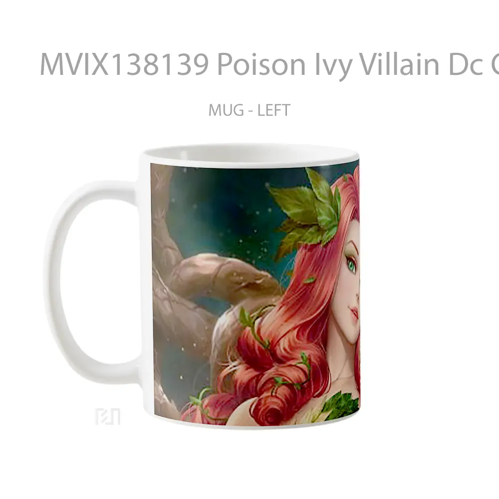 Mug Poison Ivy Villain Dc Comics Gelas Superhero - All-side / Desain