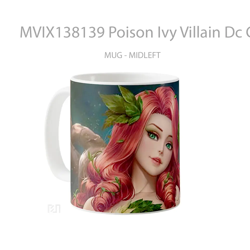Mug Poison Ivy Villain Dc Comics Gelas Superhero - All-side / Desain