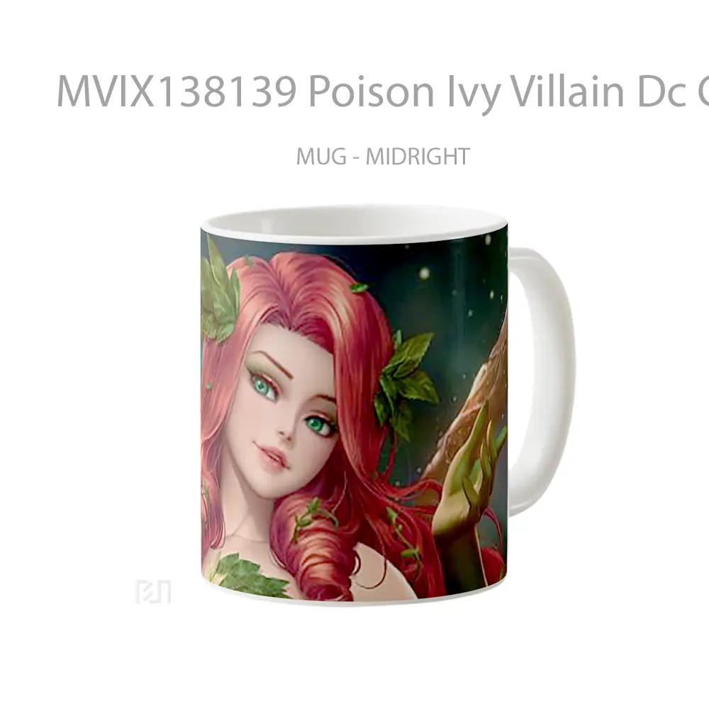 Mug Poison Ivy Villain Dc Comics Gelas Superhero - All-side / Desain