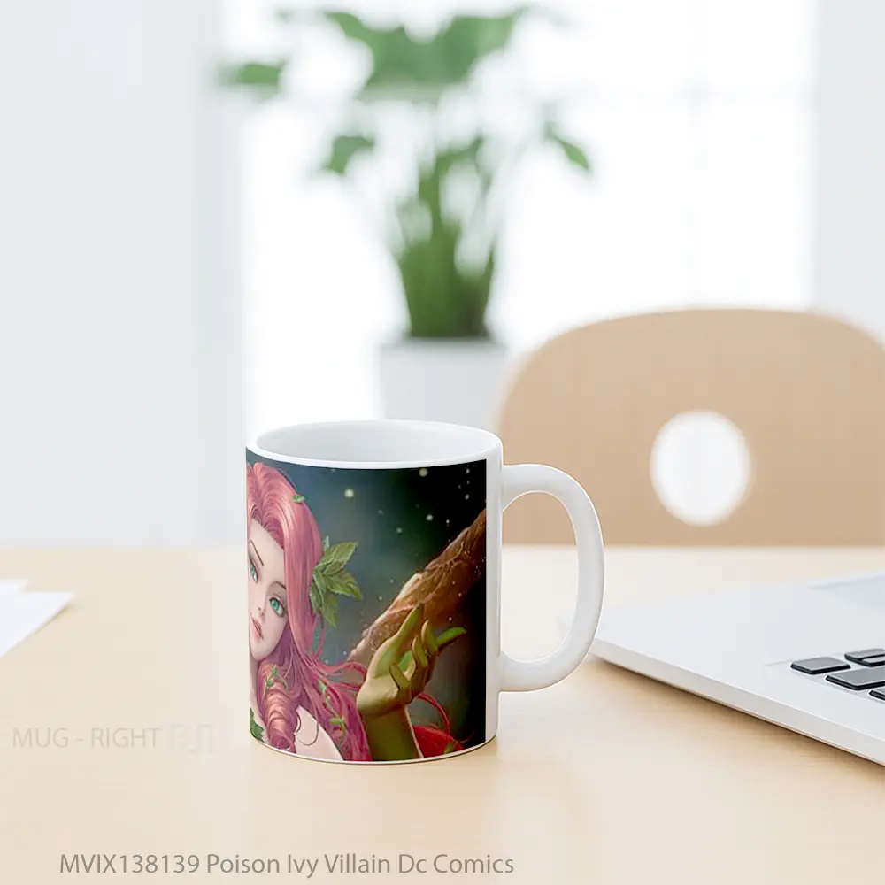 Mug Poison Ivy Villain Dc Comics Gelas Superhero - All-side / Desain
