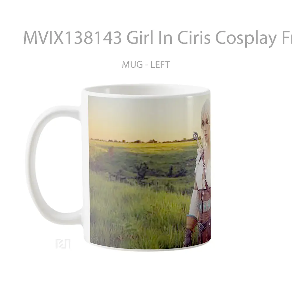 Mug Girl In Ciris Cosplay From The Witcher Gelas Keramik Unik - All-side / Desain