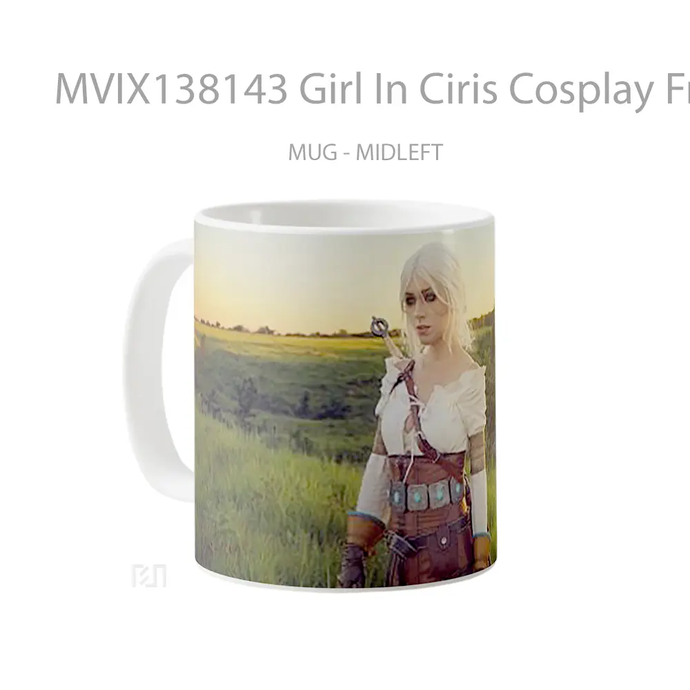Mug Girl In Ciris Cosplay From The Witcher Gelas Keramik Unik - All-side / Desain