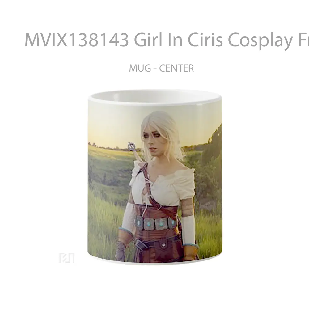 Mug Girl In Ciris Cosplay From The Witcher Gelas Keramik Unik