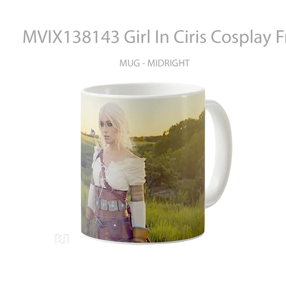 Mug Girl In Ciris Cosplay From The Witcher Gelas Keramik Unik - All-side / Desain