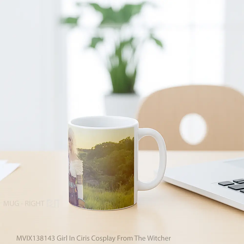 Mug Girl In Ciris Cosplay From The Witcher Gelas Keramik Unik - All-side / Desain