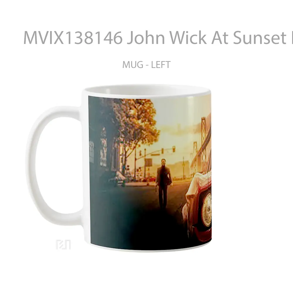 Mug John Wick At Sunset Fanart Gelas Pemandangan Alam - All-side / Desain