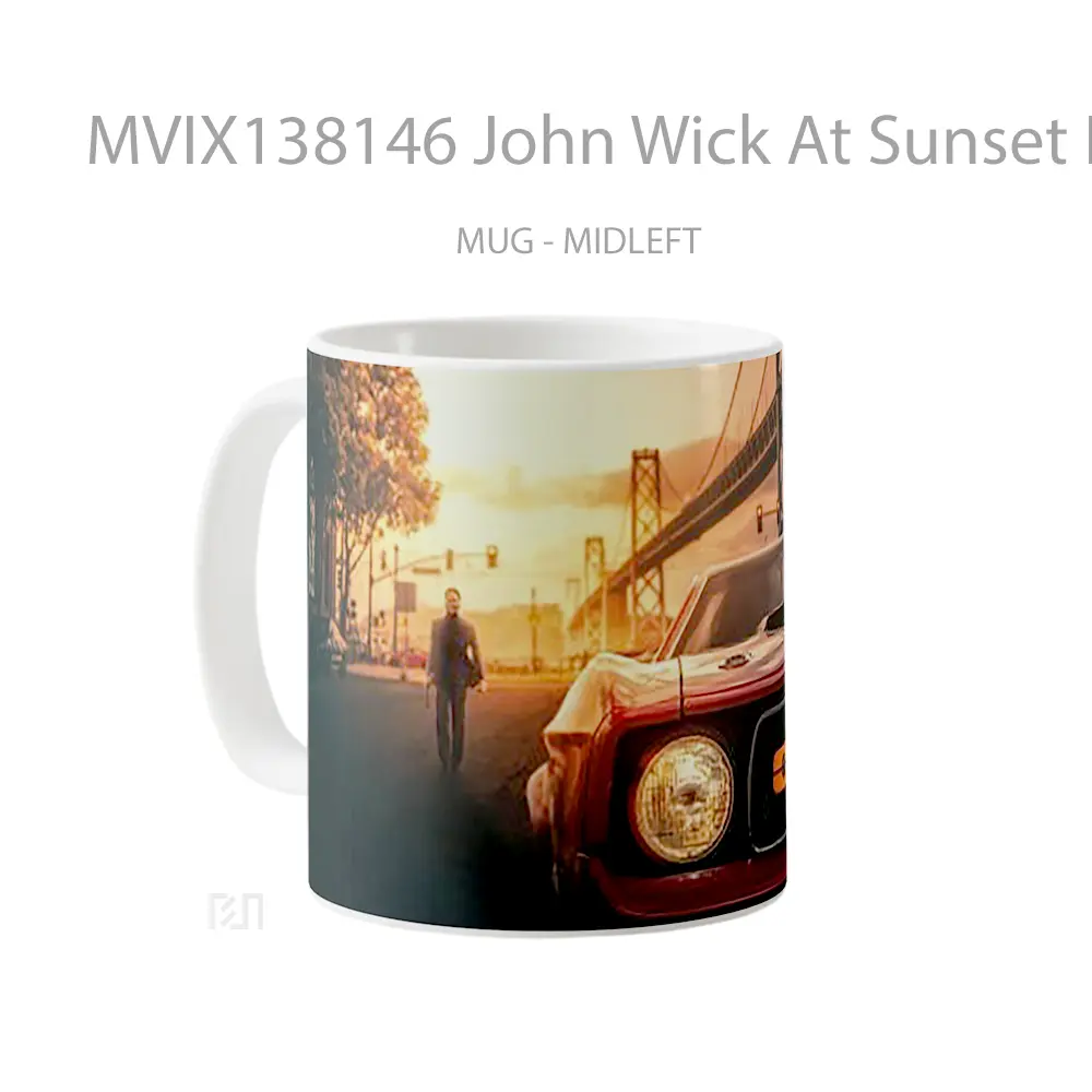 Mug John Wick At Sunset Fanart Gelas Pemandangan Alam - All-side / Desain