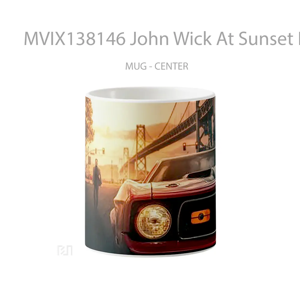 Mug John Wick At Sunset Fanart Gelas Pemandangan Alam