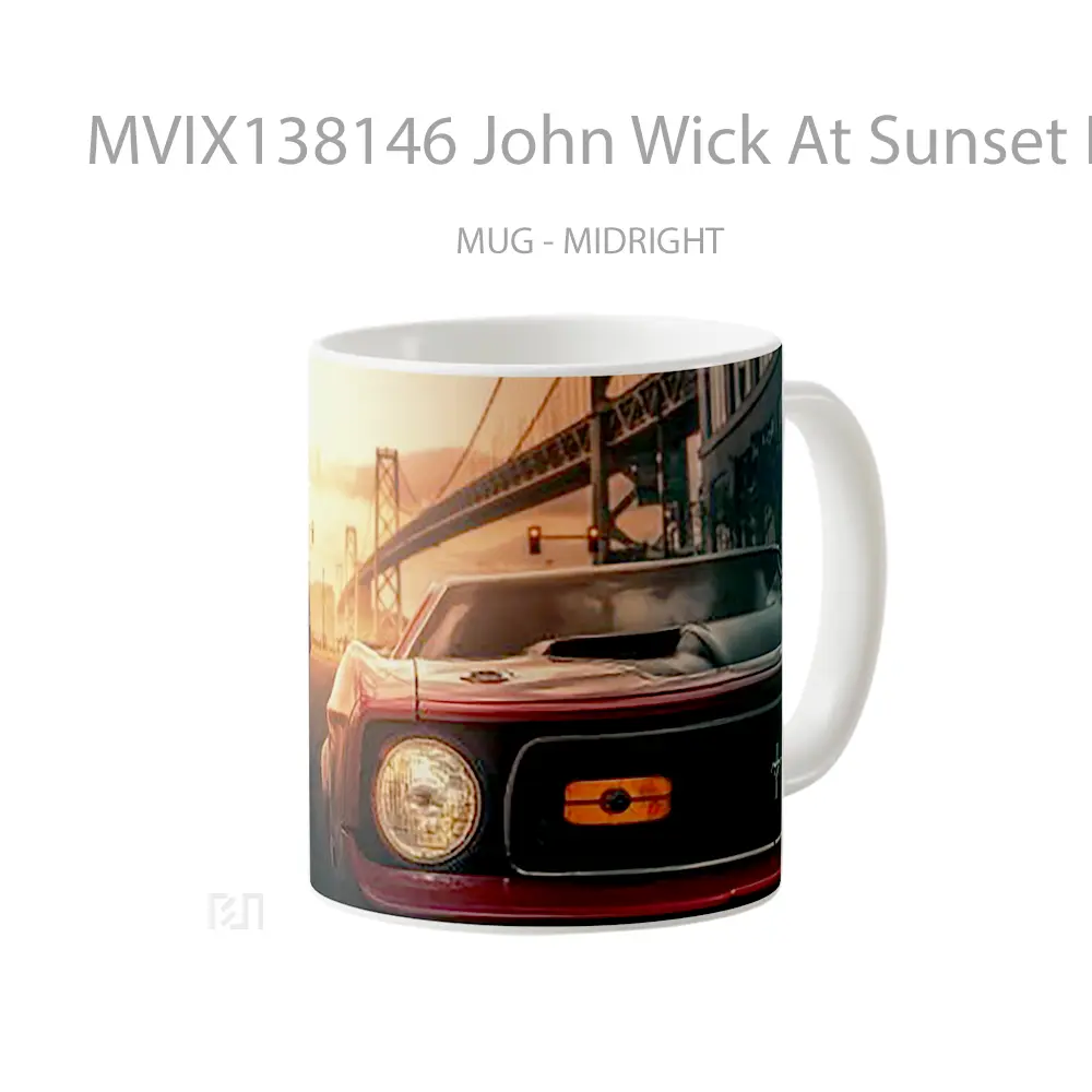 Mug John Wick At Sunset Fanart Gelas Pemandangan Alam - All-side / Desain