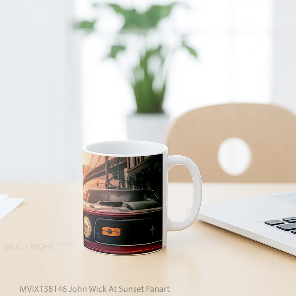 Mug John Wick At Sunset Fanart Gelas Pemandangan Alam - All-side / Desain