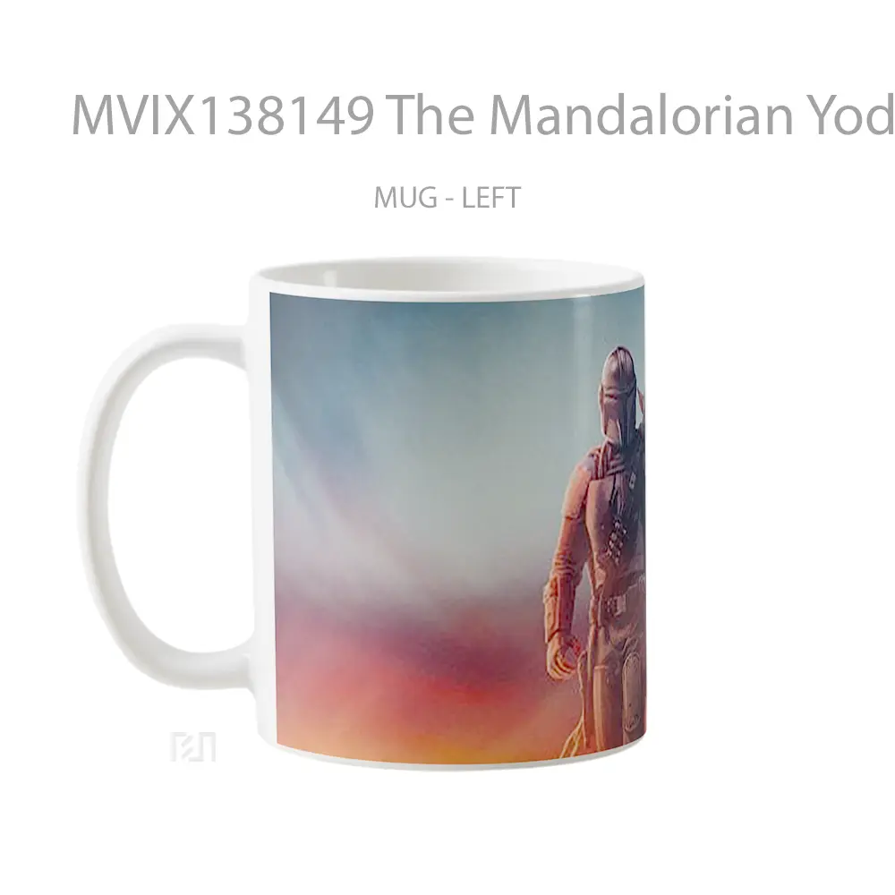 Mug The Mandalorian Yoda Artwork Gelas Star Wars - All-side / Desain