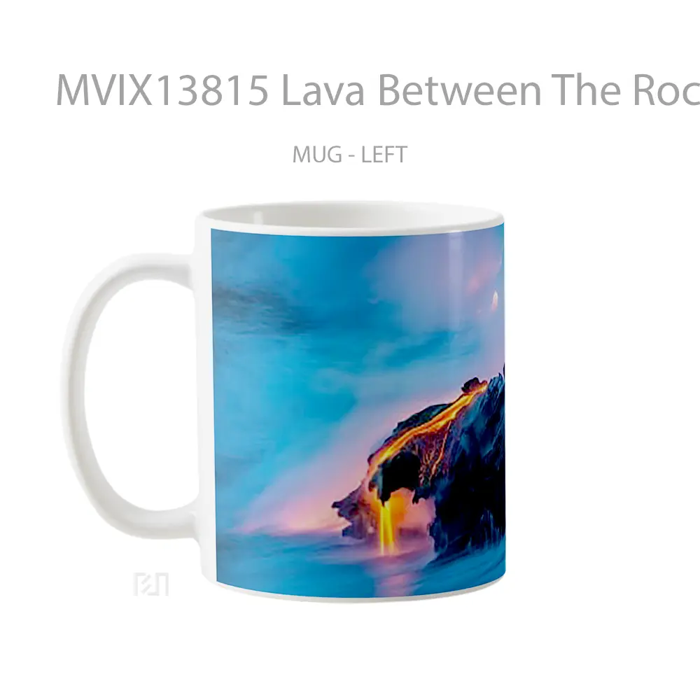 Mug Lava Between The Rocks Gelas Keramik Unik - All-side / Desain