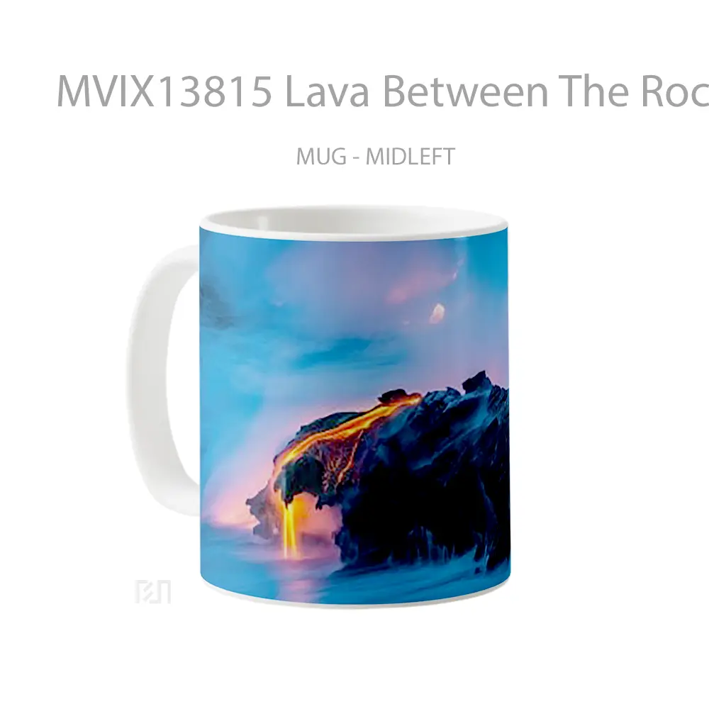 Mug Lava Between The Rocks Gelas Keramik Unik - All-side / Desain