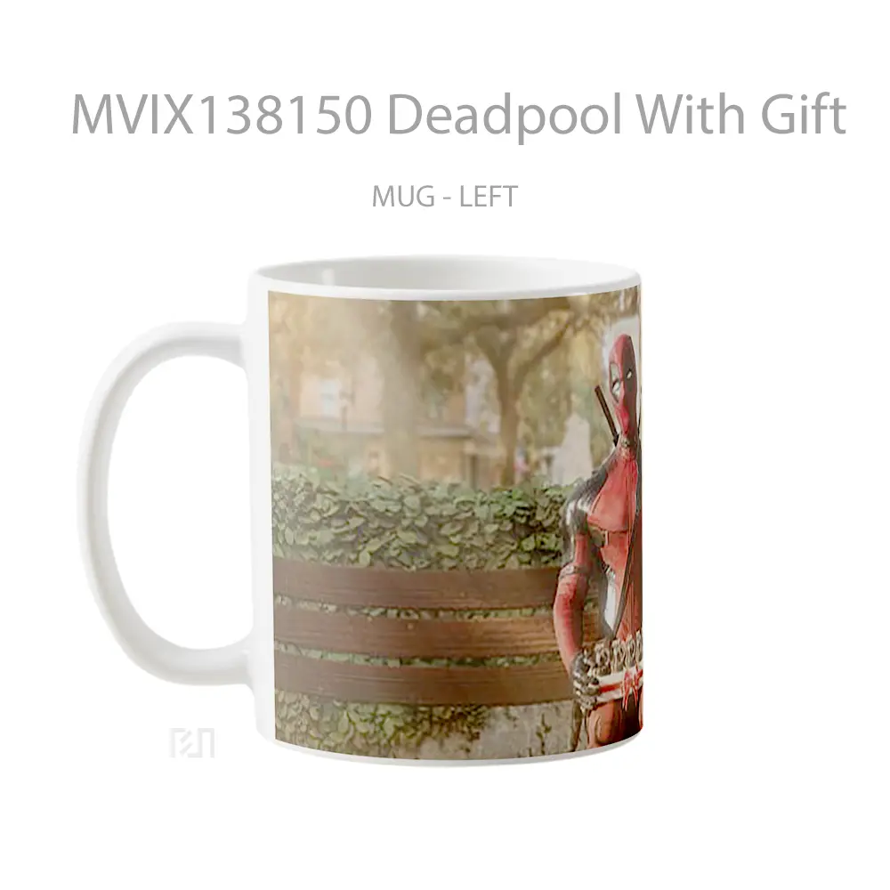 Mug Deadpool With Gift Gelas Superhero - All-side / Desain