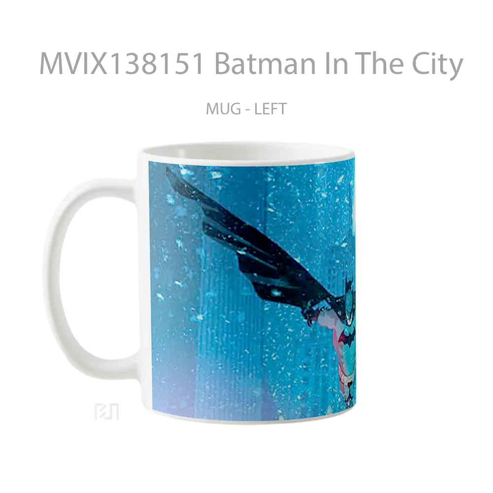 Mug Batman In The City Gelas Superhero - All-side / Desain