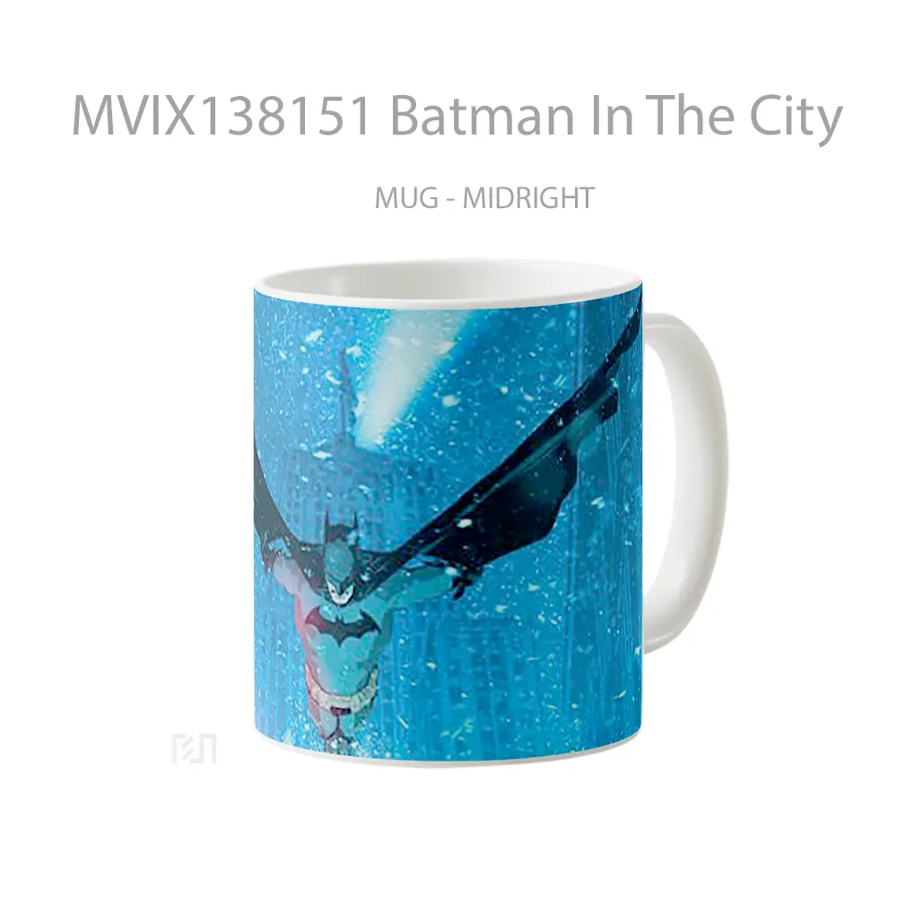 Mug Batman In The City Gelas Superhero - All-side / Desain