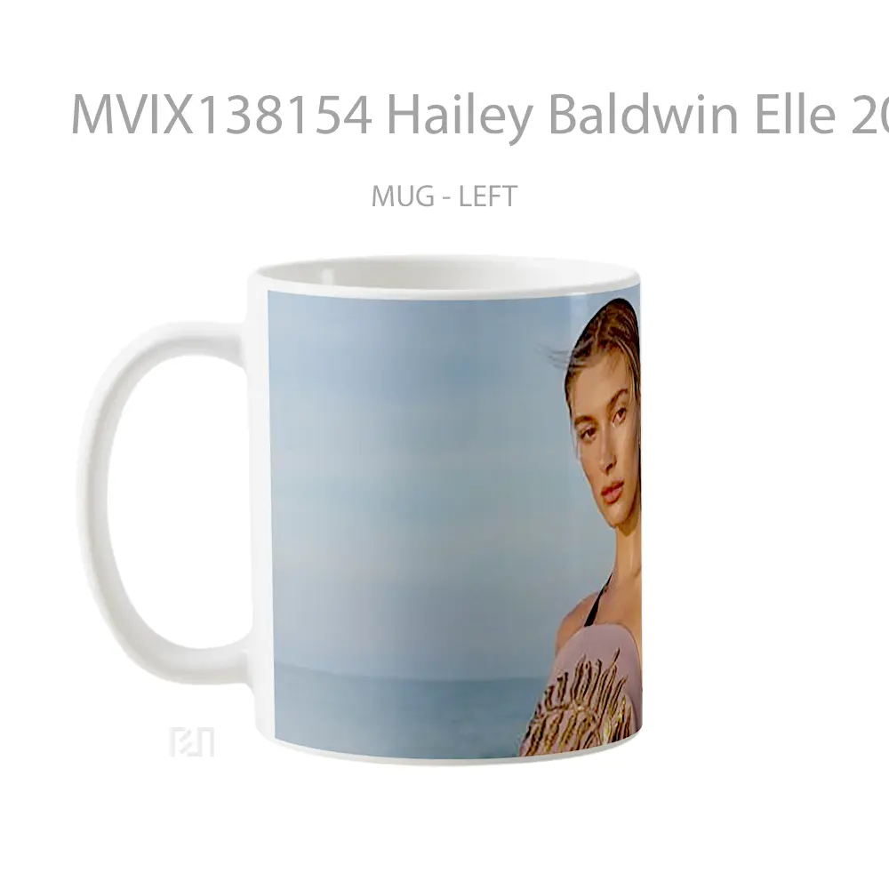 Mug Hailey Baldwin Elle 2020 Gelas Keramik Unik - All-side / Desain