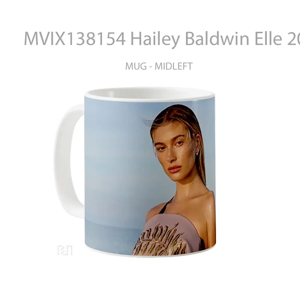 Mug Hailey Baldwin Elle 2020 Gelas Keramik Unik - All-side / Desain