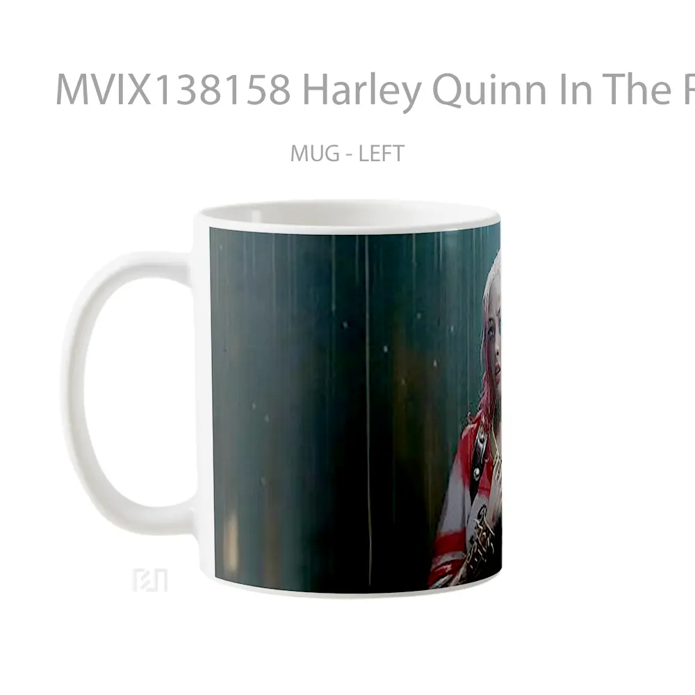 Mug Harley Quinn In The Rain Gelas Pemandangan Alam - All-side / Desain
