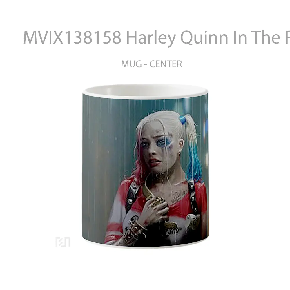 Mug Harley Quinn In The Rain Gelas Pemandangan Alam