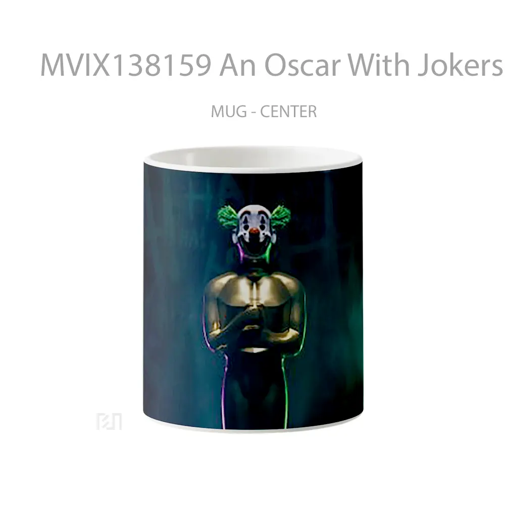 Mug An Oscar With Jokers Face Gelas Keramik Unik