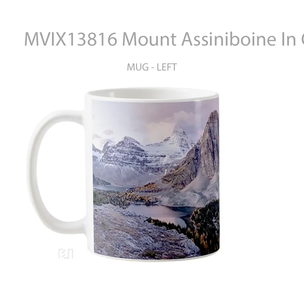 Mug Mount Assiniboine In Canada Gelas Keramik Unik - All-side / Desain