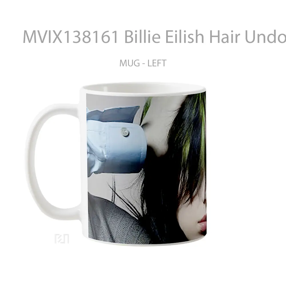 Mug Billie Eilish Hair Undone Gelas Selebriti - All-side / Desain