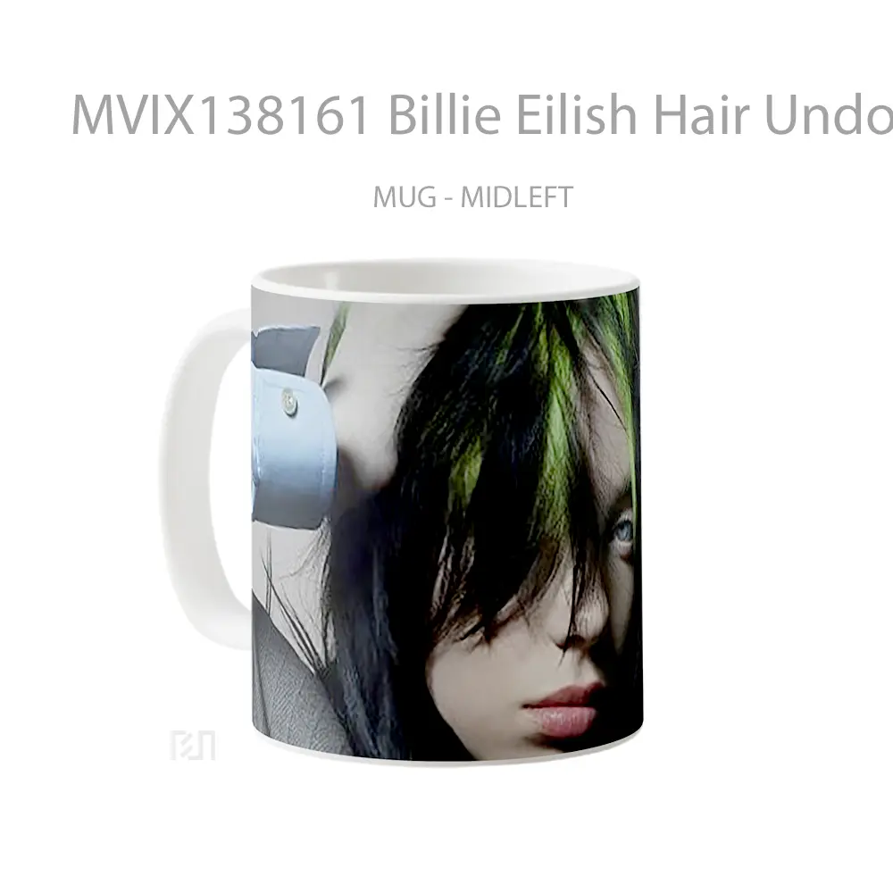 Mug Billie Eilish Hair Undone Gelas Selebriti - All-side / Desain