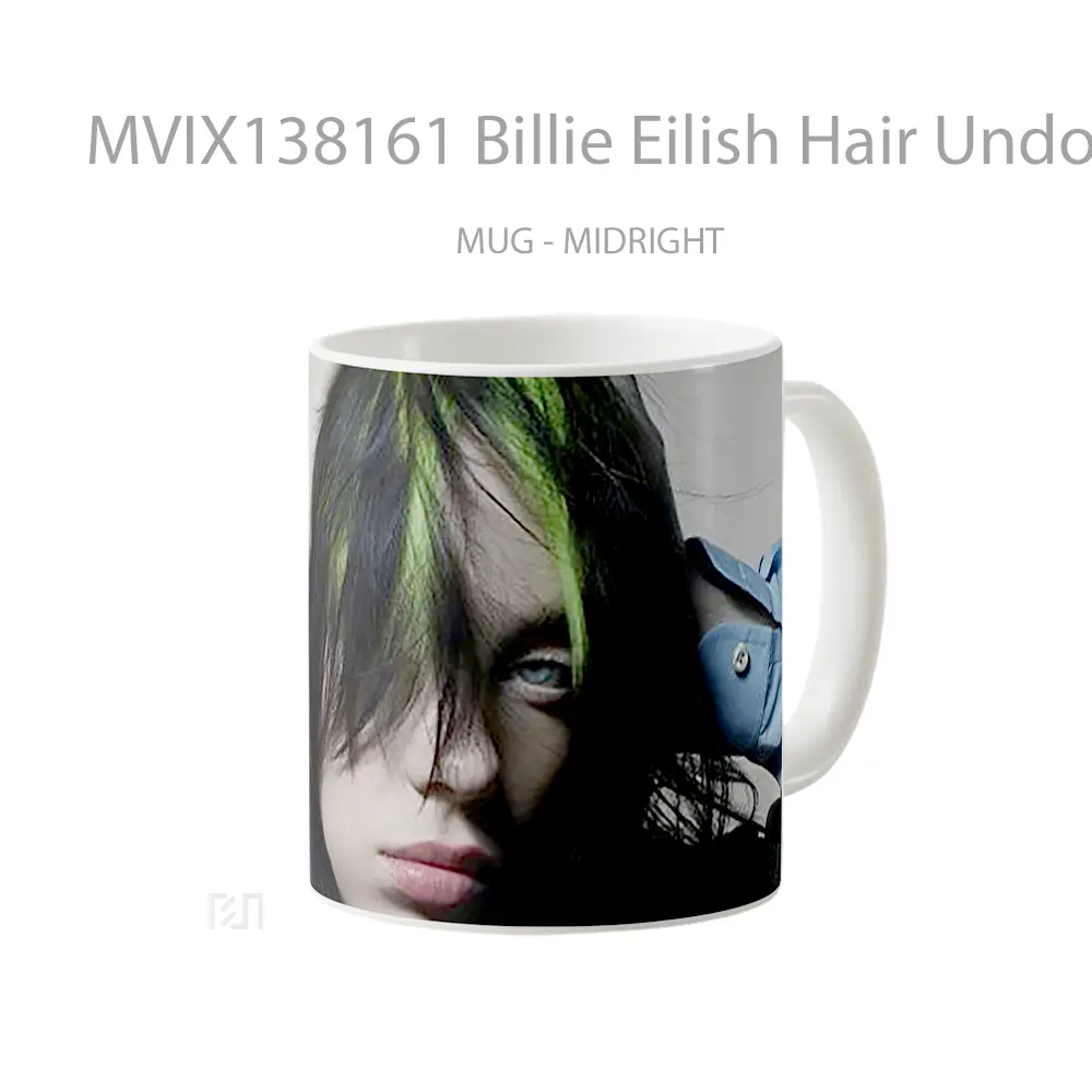 Mug Billie Eilish Hair Undone Gelas Selebriti - All-side / Desain