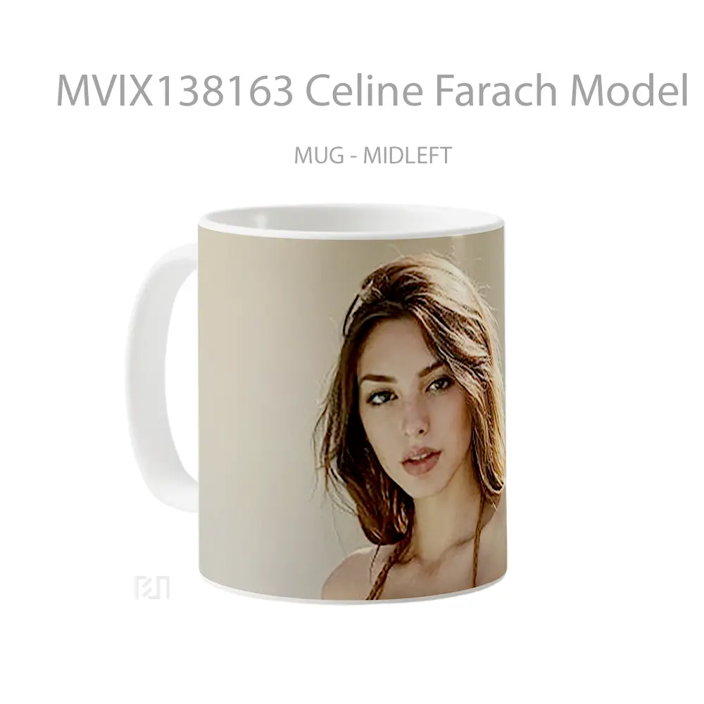 Mug Celine Farach Model Gelas Keramik Unik - All-side / Desain