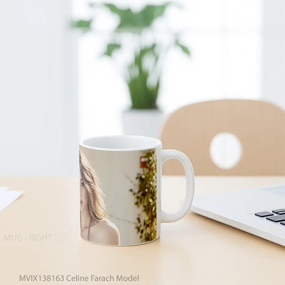Mug Celine Farach Model Gelas Keramik Unik - All-side / Desain