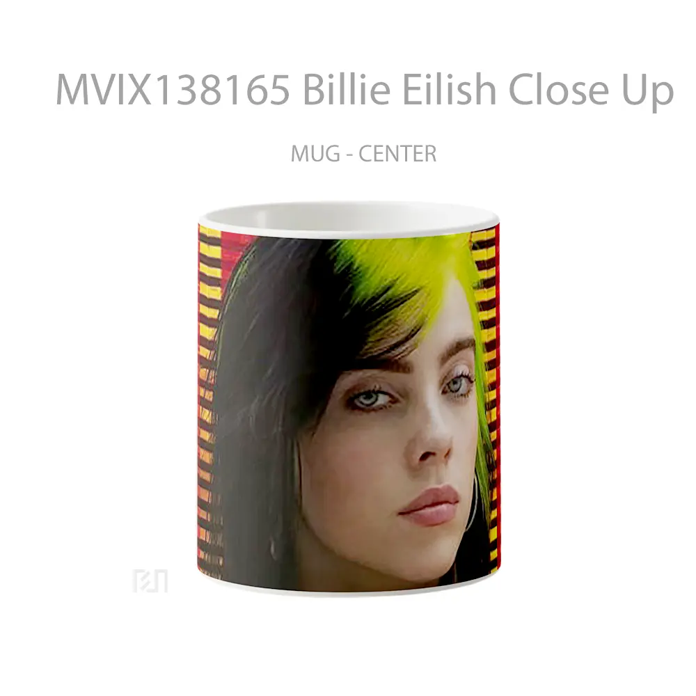 Mug Billie Eilish Close Up Gelas Selebriti