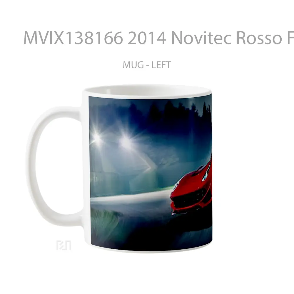 Mug 2014 Novitec Rosso Ferrari F12 Berlinetta N Long Cangkir Mobil - All-side / Desain