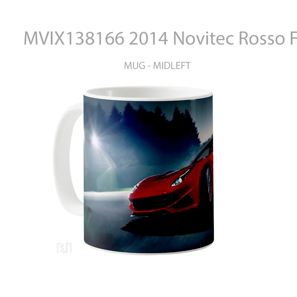 Mug 2014 Novitec Rosso Ferrari F12 Berlinetta N Long Cangkir Mobil - All-side / Desain