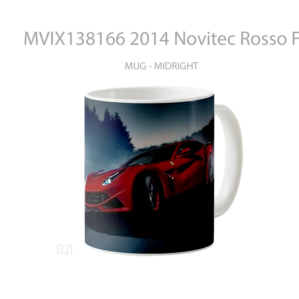 Mug 2014 Novitec Rosso Ferrari F12 Berlinetta N Long Cangkir Mobil - All-side / Desain