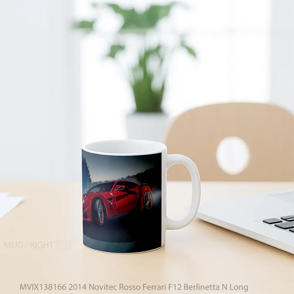 Mug 2014 Novitec Rosso Ferrari F12 Berlinetta N Long Cangkir Mobil - All-side / Desain