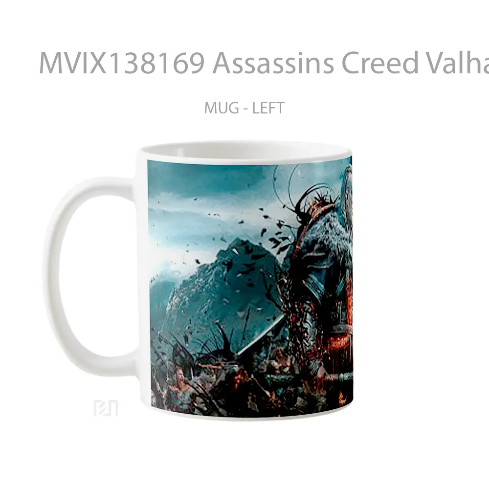 Mug Assassins Creed Valhalla Ps5 Cangkir Gamer - All-side / Desain