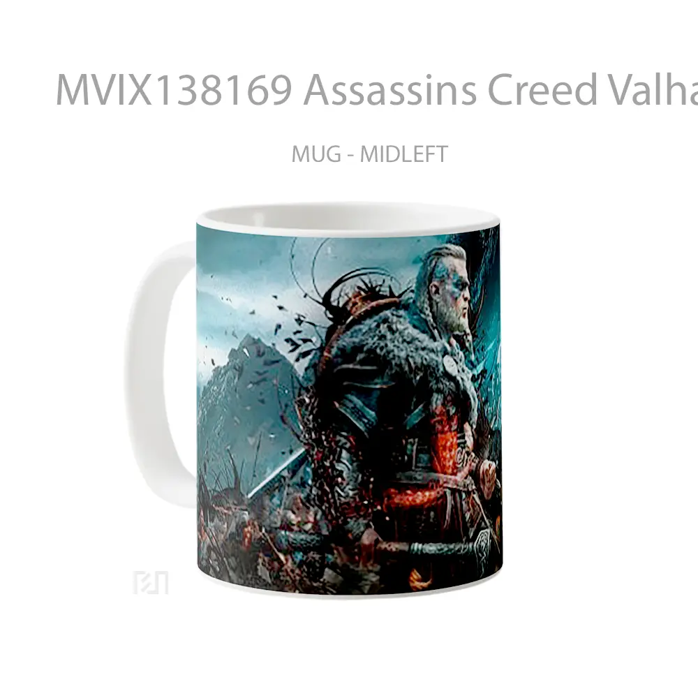 Mug Assassins Creed Valhalla Ps5 Cangkir Gamer - All-side / Desain