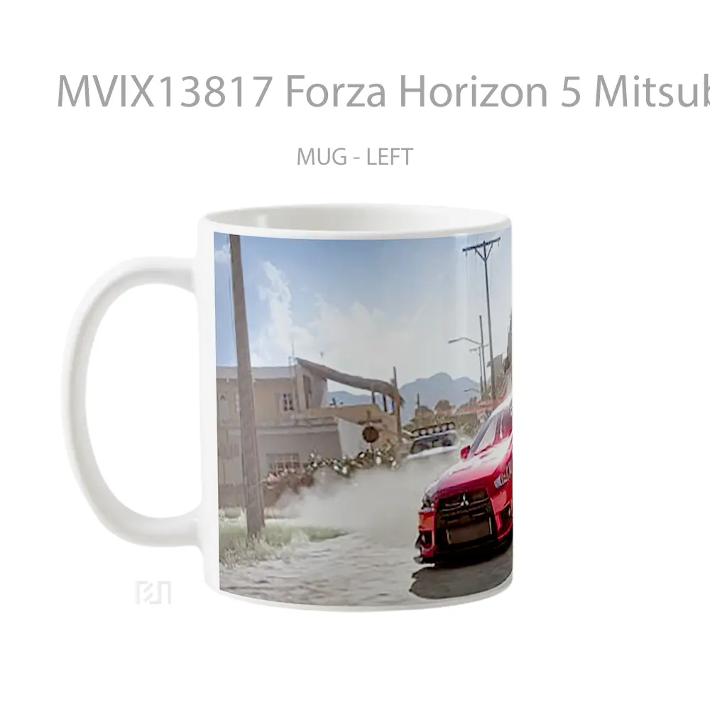 Mug Forza Horizon 5 Mitsubishi Lancer Evo Gelas Keramik Unik - All-side / Desain