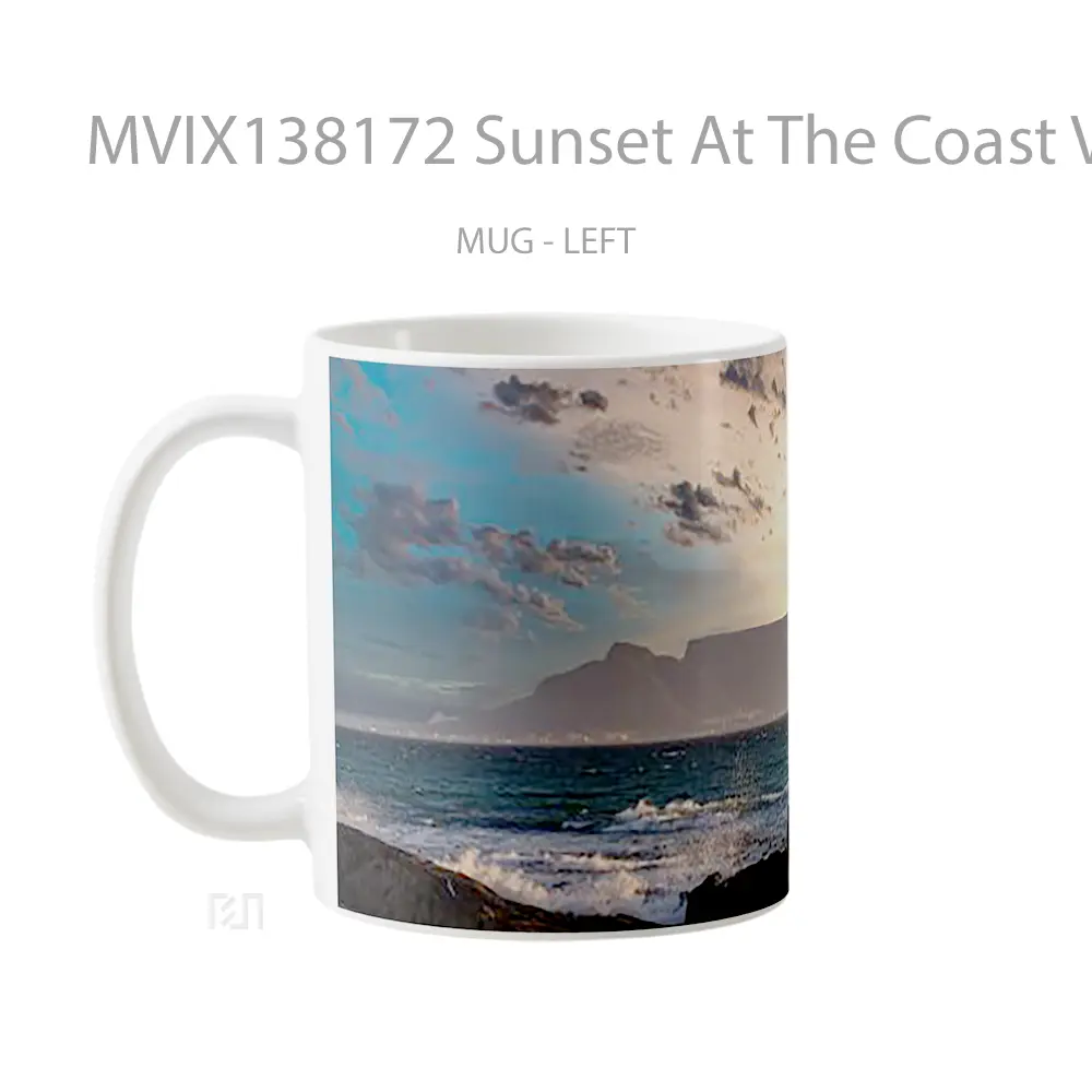 Mug Sunset At The Coast V2 Gelas Pemandangan Alam - All-side / Desain