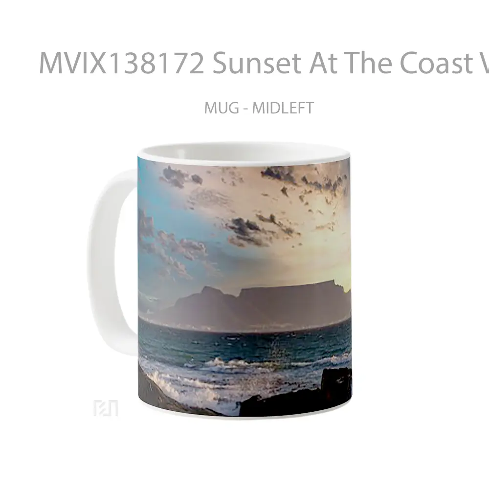 Mug Sunset At The Coast V2 Gelas Pemandangan Alam - All-side / Desain