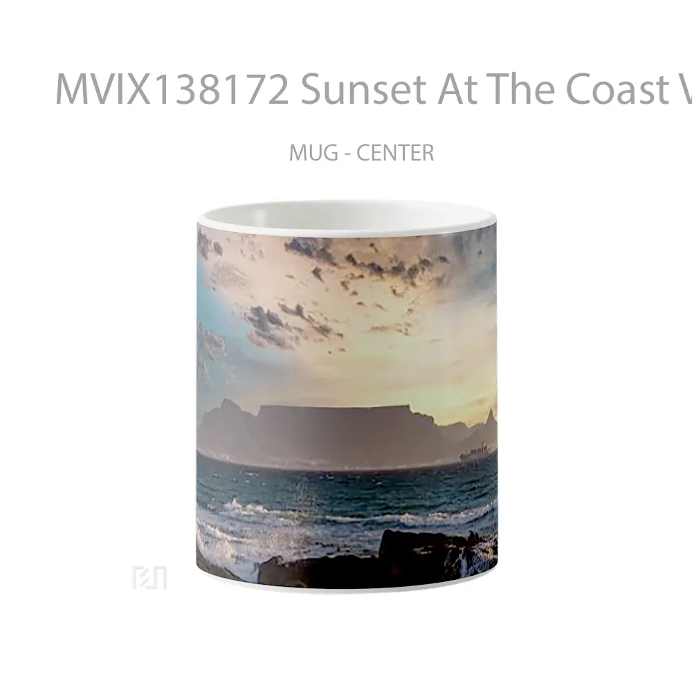 Mug Sunset At The Coast V2 Gelas Pemandangan Alam