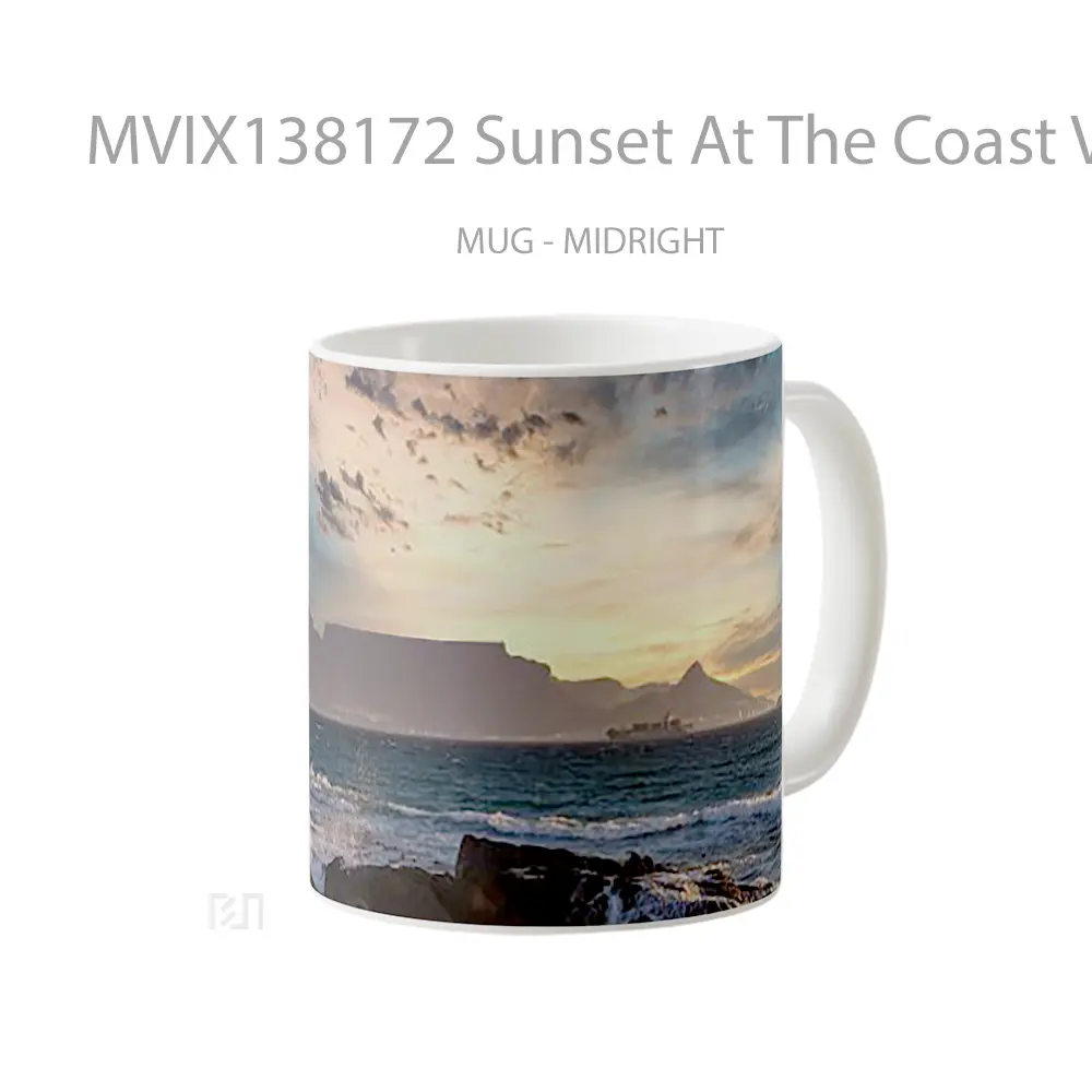 Mug Sunset At The Coast V2 Gelas Pemandangan Alam - All-side / Desain