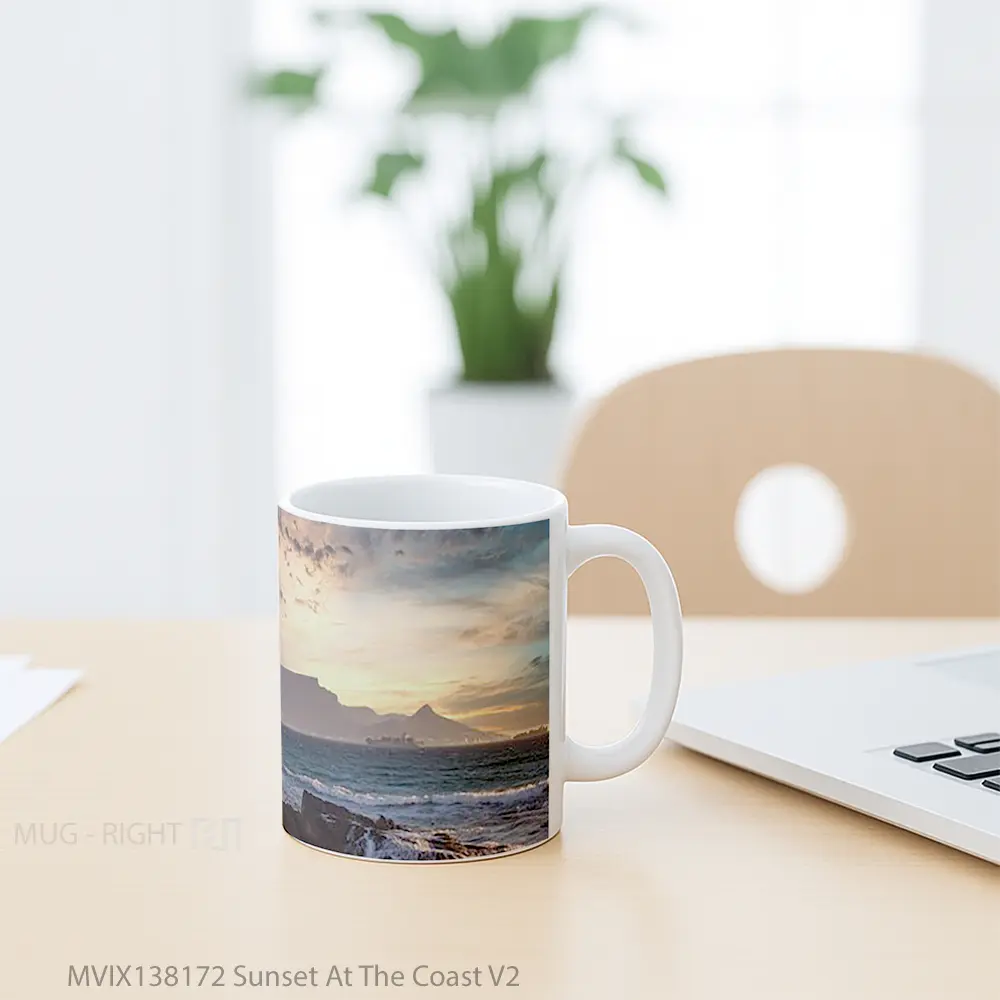 Mug Sunset At The Coast V2 Gelas Pemandangan Alam - All-side / Desain