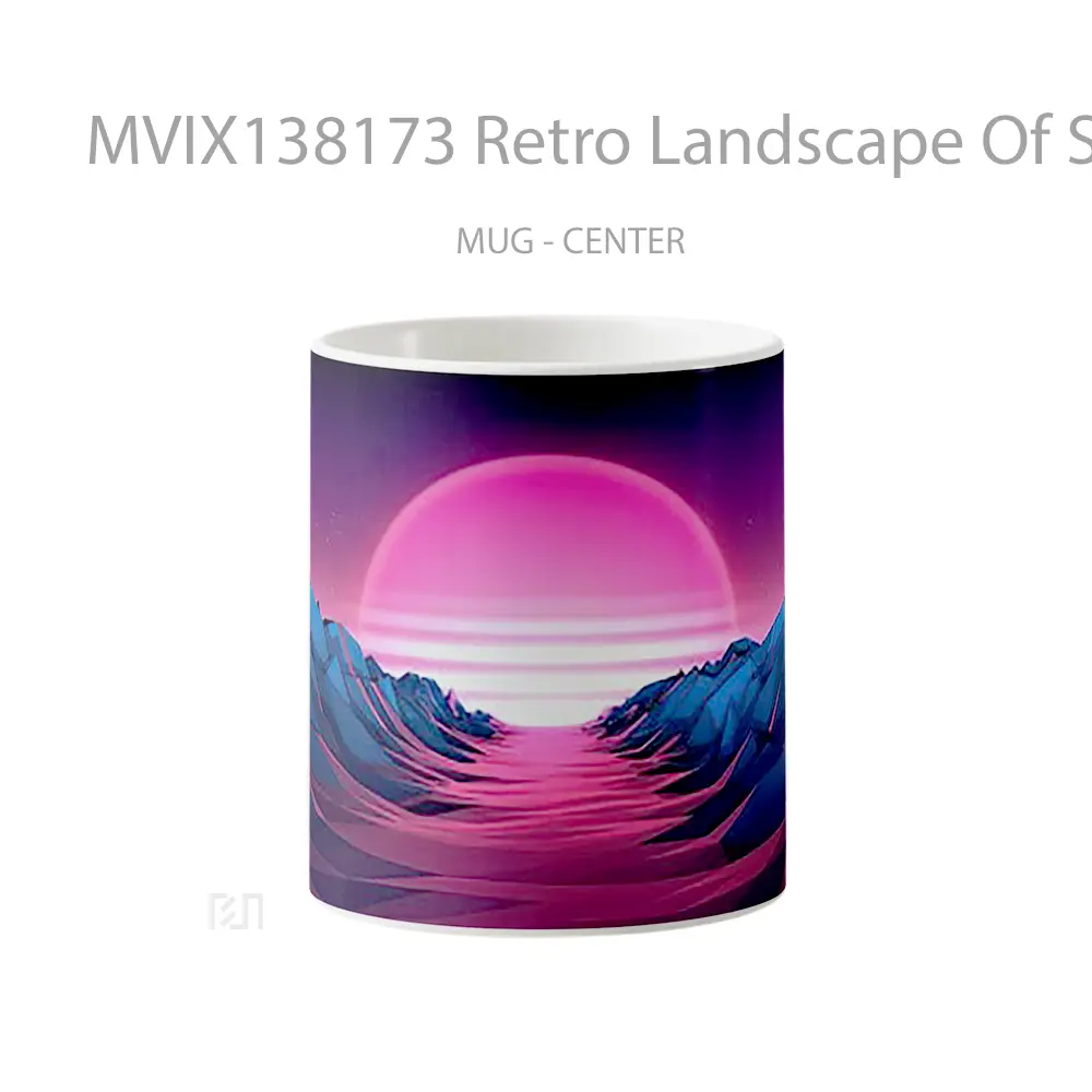 Mug Retro Landscape Of Sunset Gelas Pemandangan Alam