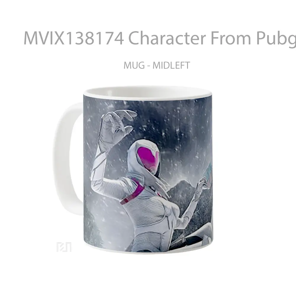 Mug Character From Pubg V1 Cangkir Gamer - All-side / Desain