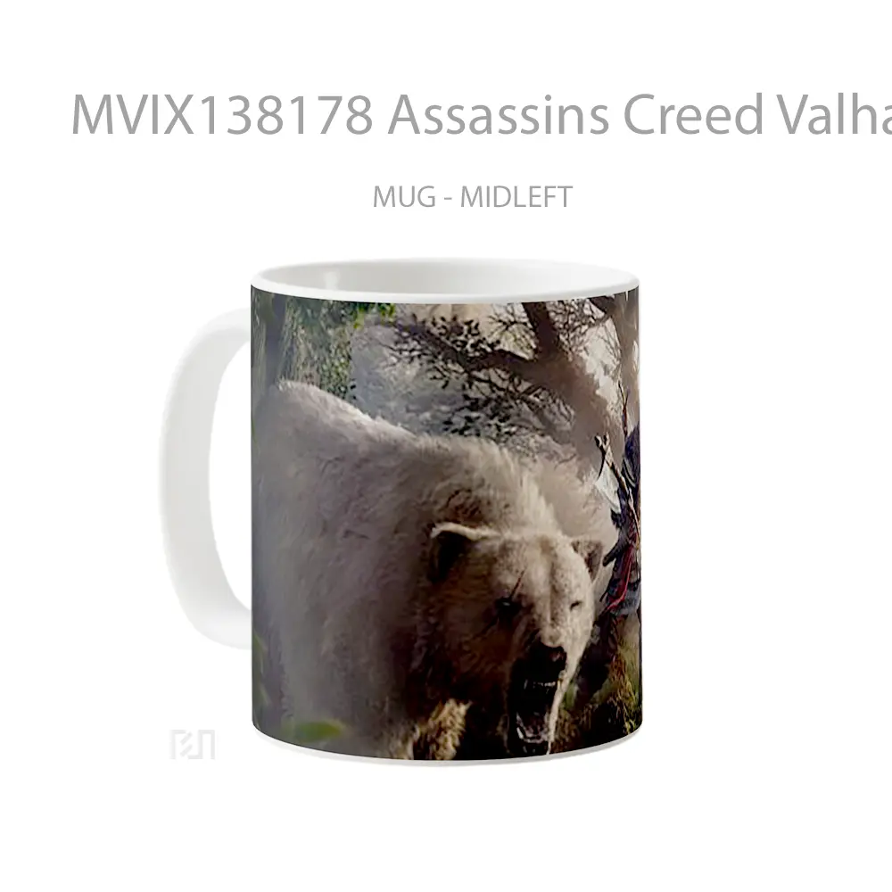 Mug Assassins Creed Valhalla Cangkir Gamer - All-side / Desain
