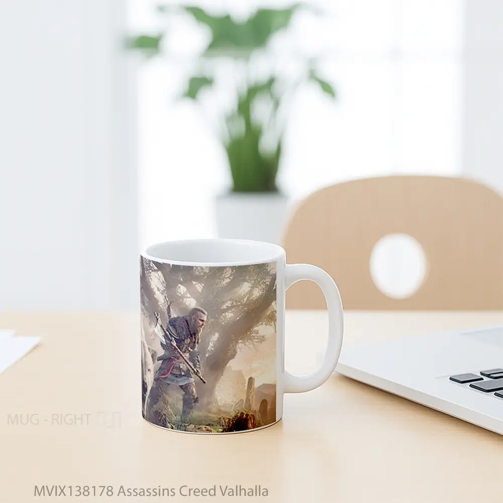 Mug Assassins Creed Valhalla Cangkir Gamer - All-side / Desain
