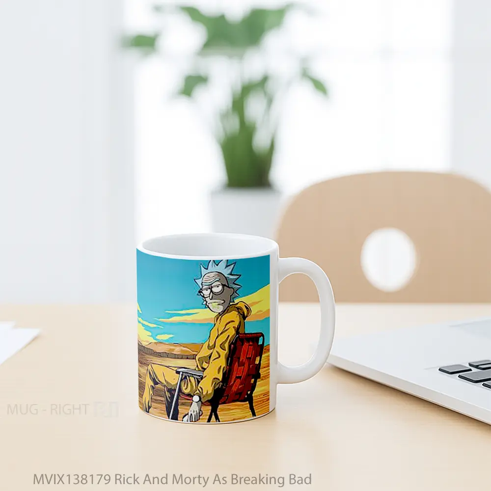 Mug Rick And Morty As Breaking Bad Gelas Kartun - All-side / Desain