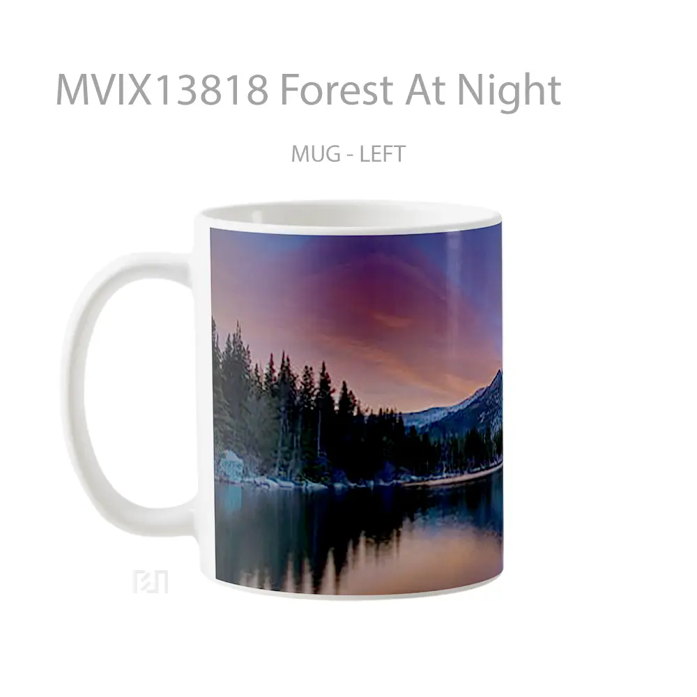 Mug Forest At Night Gelas Pemandangan Alam - All-side / Desain